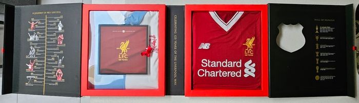 Official Liverpool FC 125th Anniversary Limited Edition Double Shirt Box Set - Size Large (Pristine Condition)