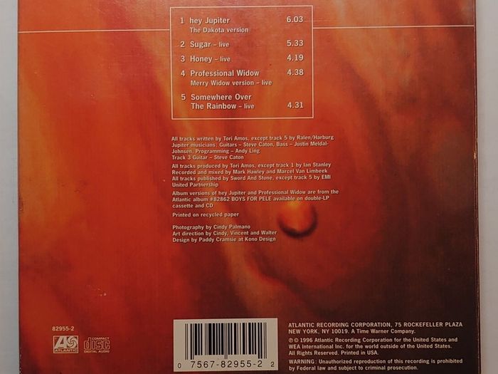 Tori Amos - Hey Jupiter - CD Single