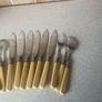 Vintage Set 1960's 6 Etched Fish Knives& 6 Forks stamped JTS @ EP Image 7