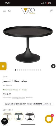 woo design Jason coffee table black