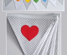 Rainbow Hearts Bunting