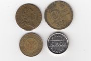 Goldsmith Harrogate George III Gaming Token, and 3 other tokens (No: 394)