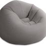 NEW SALE | Beanless Bag Chair Inflating Furniture - Bean Bag - 1.14 m x 1.14 m x 71 cm, Grey Image 2
