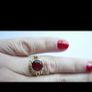 Vintage 9kt yellow gold oriental Ruby ring Image 3