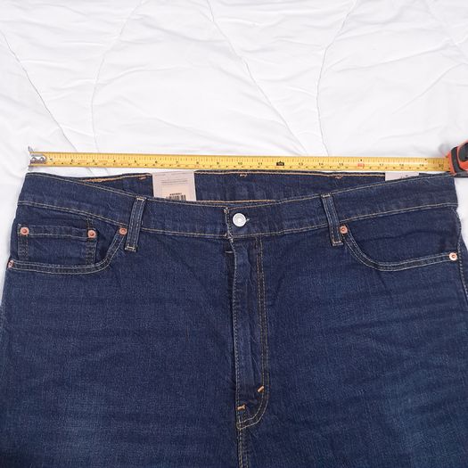 Levi's Dark Wash Indigo Navy Blue 511 Slim Straight Leg Jeans W42/L34
