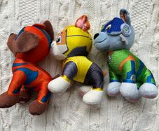 Set of 3 Paw Patrol Rubble Chase Rocky Spin Master Used Please look a the pictures