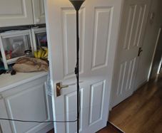 Floor lamp with energy saving bulb