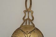 19th Century english brass &amp; copper chestnut warmer