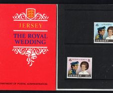 1973 Jersey Royal Wedding Princess Anne and Captain Mark Philips Commemorative Stamps Presentation Pack