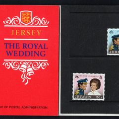 1973 Jersey Royal Wedding Princess Anne and Captain Mark Philips Commemorative Stamps Presentation Pack