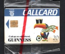 1994 Ireland 20 unit Guinness Toucan (Gemplus GEM1) Callcard New in Packaging Notes important dates for World Cup'94. Telecom Eireann card number 1062
