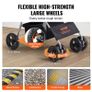 Pet Stroller, 4 Wheels Dog Stroller Rotate with Brakes, 35lbs Weight Capacity, Puppy Stroller with Detachable Carrier, Storage Basket and Cup Holder, for Dogs and Cats Travel, Black+Dark Grey Image 3