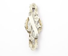 Signed Antique Silver Brooch, Full British Hallmarks, 1916