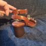 River Island - Heeled Sandals (wide fit) Brown and Gold / size 5 Image 3
