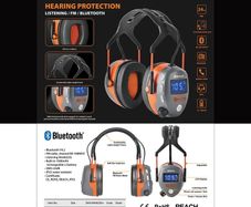 Brand New Tactix Hearing Protection Ear Muffs With Bluetooth & AM/FM Radio