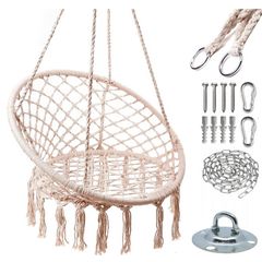 Hanging Chair for Outdoor Use Seat Diameter 60/80 cm Maximum Load 150 kg Beige