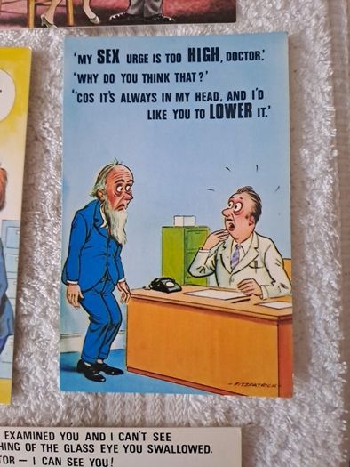 5 Bamforth Doctor Saucy postcards.