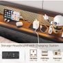 Metal Bed Frame Double Bed with Charging Station,Strong Image 5