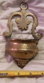 household holy water font made of brass