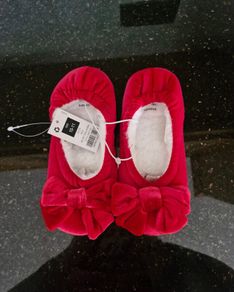 Girls red slippers
