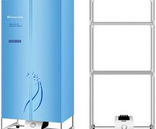 Electric Clothes Dryer 1000W Large Capacity 15kg Double layer Stainless Steel Energy-Efficient Indoor Wet Laundry Warm Air Drying Wardrobe (Three layer)