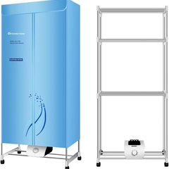 Electric Clothes Dryer 1000W Large Capacity 15kg Double layer Stainless Steel Energy-Efficient Indoor Wet Laundry Warm Air Drying Wardrobe (Three layer)