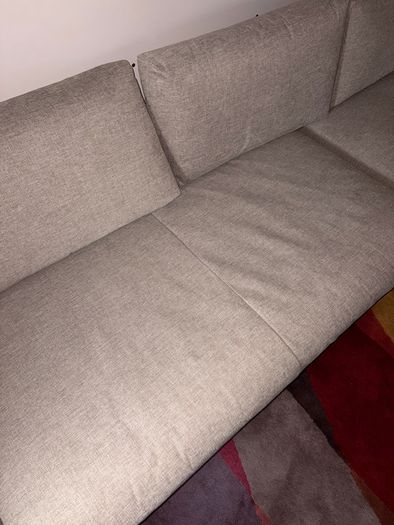 Corner couch L shaped sand colored