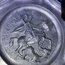 Heavy pewter decorative plate, St. George and the dragon. Image 4