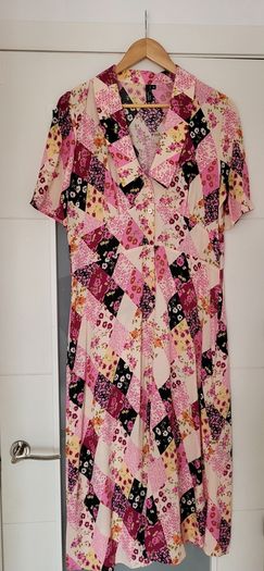Nobody's Child pink floral midi Sz 14UK