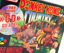 Donkey Kong Country with Go Ape CD for Nintendo SNES - Boxed and Beautiful
