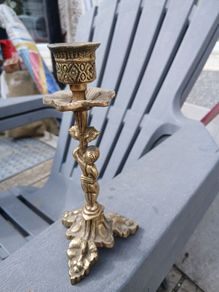 vintage brass candle holder