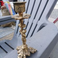 vintage brass candle holder