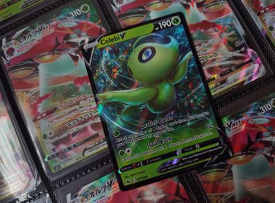 Celebi V ! Ultra Rare ! Half Art ! from Chilling Reign Set ! 2021 ! Pokemon Card !