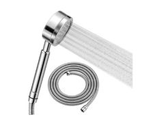 Olliwon High Pressure Shower Head with 1.5m Shower Hose, Stainless Steel Shower Head Water Saving