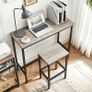 Set of 2 Bar Stools Kitchen Chairs Kitchen Living Room Dining Room Industrial Design Greige-Black Image 3