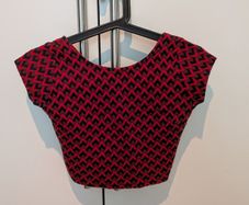 Red black crop top Zara