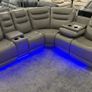 Halifax Leather Electric Recliner Corner Sofa - USB Ports - LED LIGHTS - CUP HOLDERS Image 2