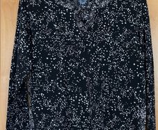 Ladies Black/ Ivory Long Sleeve Top by Cecil