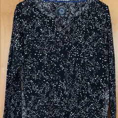 Ladies Black/ Ivory Long Sleeve Top by Cecil