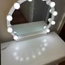Dressing Table with Mirror & LED lights - Chair included Image 4