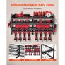 Power Tool Organizer Wall Mount, 4-Layer Storage Rack with 8 Drill Holders, Tools Holder and Storage Rack with Screwdriver Holder, Garage Tool Organizer for Garage, Workbench, and Workshop Image 3