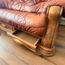 Solid Oak Leather 3+1+1 sofa for sale Image 3
