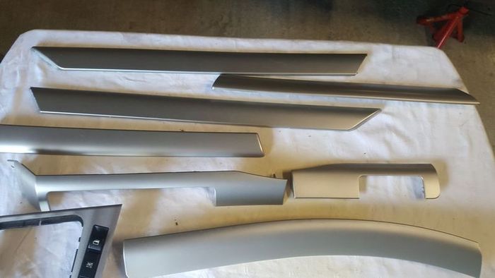 E46 bmw silver interior trim + gear surround trim