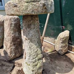 Granite Staddle Mushroom stone 110cm tall