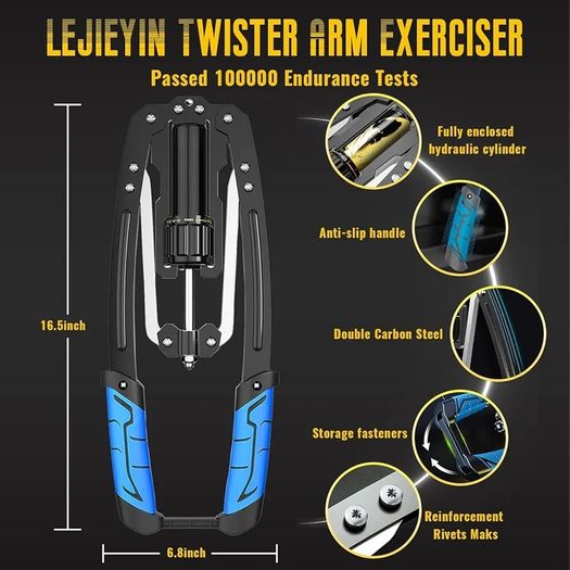 Twister Arm Exerciser - Adjustable 22-440lbs Hydraulic Power/Arm Exercise Equipment/Upper Body Exercise/Chest Workout/Shoulder Exercise Machine