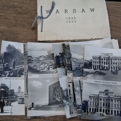 14 1945/50 Warsaw Postcards and 30 photo Booklet