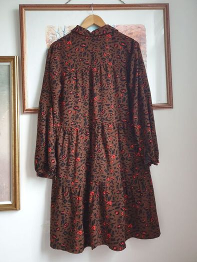 Leopard Print Dress Size Uk 16