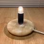Large Himalayan Salt Lamp on a Marble Base Image 4
