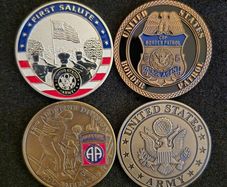 UNITED STATES, military challenge/ commerative coins.