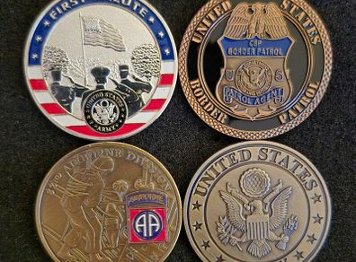 UNITED STATES, military challenge/ commerative coins.